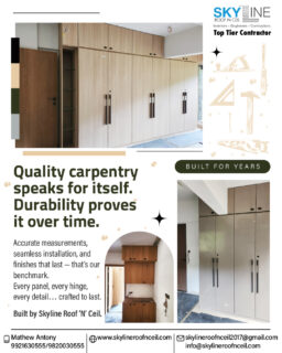 Looking for carpentry that actually lasts?

✔ Accurate measurements
✔ Seamless installation
✔ Durable finishes

We don’t just build — we build it right.

No shortcuts. No compromises.
Just strong, reliable carpentry that stands the test of time.

Get your space done the right way.
Contact Skyline Roof 'n' Ceil today to discuss your project.

📞 Call Mr. Mathew Antony: 9921630555 / 9820030555
📩 skylineroofnceil2017@gmail.com
🌐 www.skylineroofnceil.com

Like and follow us on Instagram, Facebook, YouTube, Linkedin & Pinterest

#QualityCarpentry #CarpentryServices #InteriorWorkIndia #SkylineRoofNCeil #pune #PCMC #CustomFurnitureIndia #CarpentryWork #CustomCarpentry