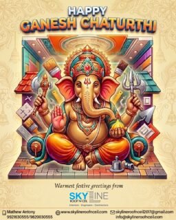 Wishing you and your family a very Happy Ganesh Chaturthi! 🌸🪷

May this auspicious season bring enduring happiness, success, and peace to your life. As we welcome Bappa home and celebrate new beginnings, it is also a time to look around our spaces and envision a fresh start. Whether you're planning a complete home makeover, stylish office interiors, or expert civil work, Skyline Roof 'N' Ceil is proud to be your trusted partner in Pune. 🏡✨

Warmest festive greetings from Skyline Roof 'N' Ceil!

📞 Talk to us for your next project, Call Mr. Mathew Antony: 9921630555 / 9820030555
📩 skylineroofnceil2017@gmail.com
🌐 www.skylineroofnceil.com

Like and follow us on Instagram, Facebook, YouTube & Linkedin

#GaneshChaturthi #GanpatiBappaMorya #PuneInteriors #CivilContractorsPune #HomeRenovation