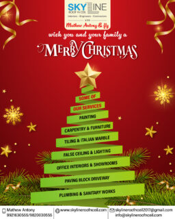 Christmas is a time for goodwill, gratitude, and togetherness.
Wishing you and your loved ones a joyful and peaceful festive season.

From Mathew Antony and the Skyline Roof ’N’ Ceil team

Connect: Skyline Roof ‘N’ Ceil:
📞 9820030555
📩 skylineroofnceil2017@gmail.com
🌐 www.skylineroofnceil.com

Like and follow us on Instagram, Facebook, YouTube, Linkedin

#punekar #pune #christmas #merrychristmas #christmasdecor #christmastime #love