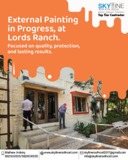 External painting of the Multi Purpose Hall at Lords Ranch, Tav, Panshet, Mulshi, Pune, underway—executed by Skyline Roof ’N’ Ceil, a top-tier contractor known for decades of experience, quality materials, skilled workmanship, and timely completion of projects.

👉 Reach out to Skyline Roof ’N’ Ceil for professional painting and finishing services.

Connect: Skyline Roof ‘N’ Ceil:
📞 9820030555
📩 skylineroofnceil2017@gmail.com
🌐 www.skylineroofnceil.com

Like and follow us on Instagram, Facebook, YouTube, Linkedin

#pune #QualityConstruction #ExteriorPainting #WorkInProgress #TopTierContractor #PuneProjects #ConstructionUpdate