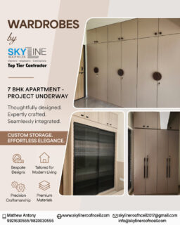 Every wardrobe tells a story of thoughtful planning, precision craftsmanship, and attention to detail.

Here's a glimpse of the bespoke wardrobes taking shape in our ongoing 7 BHK luxury apartment project. Designed to maximise space while complementing the overall interior, each wardrobe is custom-built to suit the lifestyle and aesthetic of its room.

From concept to completion, we create storage solutions that are as functional as they are elegant.

✔ Bespoke Designs
✔ Premium Materials
✔ Precision Craftsmanship
✔ Tailored for Modern Living

Planning your dream home or renovation? Let's create interiors that are designed around you.

📞 Call Mr. Mathew Antony: 9921630555 / 9820030555
📩 skylineroofnceil2017@gmail.com
🌐 www.skylineroofnceil.com

Like and follow us on Instagram, Facebook, YouTube, Linkedin & Pinterest

#pune #PCMC #CustomWardrobes #WorkInProgress #ModernWardrobes #PuneInteriors #HomeRenovation #InteriorContractor #LuxuryHomes #PuneHomes #ResidentialInteriors #ConstructionUpdate